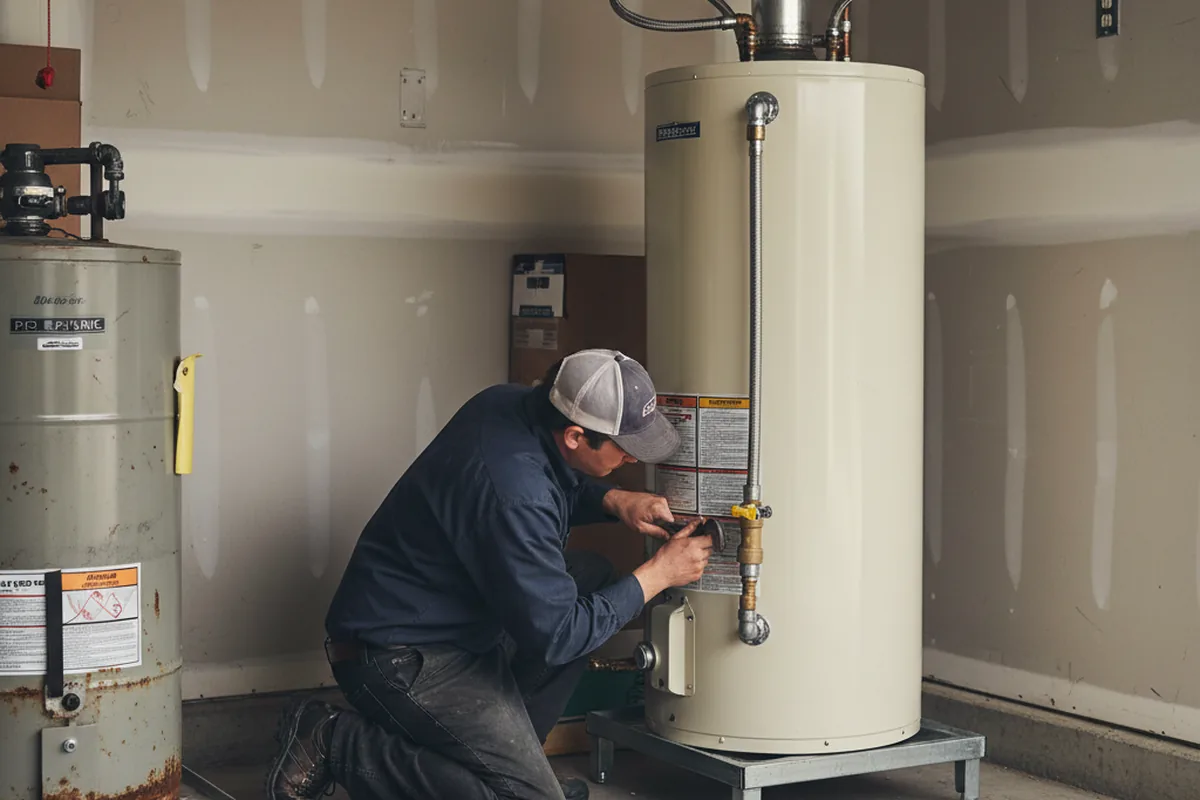 Water heater and shutoff valve replacement in Elsinore